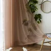 Rideau de fenêtre transparent en Tulle de couleur unie, pour salon, chambre à coucher, cuisine moderne en mousseline de soie, traitement fini