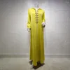 Ubranie etniczne Ramadan Eid Mubarak Abaya Dubai Turcja Hidżab muzułmańska długa satyna Jalabiya sukienki arabskie dla kobiet islam kaftan szat