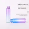 100pcs Mini Mixed Colorful Glass Essential Oil Perfume Bottle Spray Atomizer Portable Travel Cosmetic Container 5ml Perfumes Black Cap Bottles Joblot