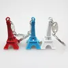 50st/Lot Paris Eiffeltorn Keychain Mini Eiffel Tower Candy Color Keyring Party Favor