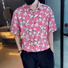 Men's Casual Shirts Animal Dog Full Print Hip Hop Beach Short Sleeve Shirt Men Blouse Women Button Up Japanese Fashion Summer