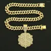 Подвесные ожерелья Hip Hop Iced Out кубинские сети Bling Diamond Brand Mens Mens Mens Miami Gold Chain Jewelry для мужчин Кокер