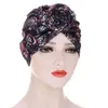 Roupas étnicas Mulheres Mulheres Padrão Africano Nascido Flor Muslim Turbano Bonnet Twist Knot Hat Hat Ladies Chemo Cancer Cap Bandanas Cabeça Cenário