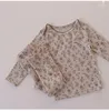 Completi di abbigliamento 0-3 anni Set di vestiti per bambina autunnale Set di t-shirt floreali nati Top Tuta Pantaloni Abiti