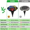 Solar Ground Lights Bright 12 LED Garden Outdoor Multi-Color Disk Waterproof Landscape Lighting