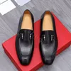 2023 New Men Dress Shoes Designers loafers 100% leather Men Flat Authentic Cowhide Casual Shoe Round toe Classic Slides Loafer Mens Printed Metal Size 38-46
