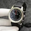 الساعات رجال 44 مم من الفولاذ المقاوم للصدأ VK chronograph wristwatch سوبر مضيئة المراقب مشاهدة Montre de Luxe