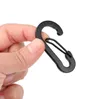 محمولة مصغرة مصغرة من الفولاذ المقاوم للصدأ carabiner دائمة خطاف تسلق المقطع خطاف سلك التخييم الربيع carabiners عينة الرابط