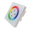 LED-styrenhet DC12V-24V CCT Enkel färg/RGB/RGBW Väggmonterad pekglaspanel Dimmer Switch för LED RGB-remsslampan