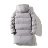 メンズダウン2022高品質の空白のロングラインパフラインジャケット長いスリーブプラスサイズブラックコート8xlメンズ冬ジャケット厚い暖かい寒さ