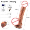 Oggetti di bellezza Dildo di spinta wireless per donne Realistic Silicone Penis Vibratore femmina con giocattoli sexy di aspirazione per adulti 18