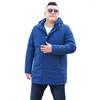 Herr ner plus size män kappa vinterjacka 2022 herr streetwear parka casual mode hoodid klädpuffer