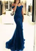 Off The Shoulder Mermaid Long Evening Dresses Tulle Appliques Beaded Custom Made Formal Evening Gowns Prom Party Dresses