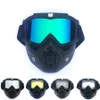 Moto tactique visage lunettes Sports de plein air ski Moto vent anti-poussière rétro unisexe détachable casque de cyclisme Mask259N