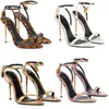Sandales à talons hauts pour femmes, design de marque de luxe, cadenas à talon en métal, bande de mot étroite, sandales à talons hauts, chaussures à talons hauts, bout pointu, cuir véritable 35-44