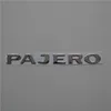 2 pcs set ABS 3D Silver Pajero Car Emblem Badge Body side Logo Decal Rear Sticker Accessories Decoration268A