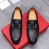 Ontwerpers schoenen mannen Loafers Luxe echt leer bruin zwarte heren Casual Designer Dress Shoes Glip op trouwschoen Maat 38-46