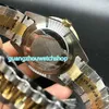 Prong Set Diamond Wristwatch 43mm Mens Two Tone Gold rostfritt stål Diamond Dial Fashion Watches Automatic Mechanical Big Diamond2296