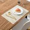 Tischsets, PVC-Matte, 3 rutschfeste Art, nordischer Stil, ausgefallene, wasserdichte Wärmeisolierung, Welle, modernes, minimalistisches Esszimmer-Tischset