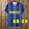 Sneijder Zanetti Classic Inter Retro Soccer Jerseys Djorkaeff Milito Baggio Pizarro Djorkaeff Adriano Milan Football Shirt 01 02 03 04 07 08 09 10 11 2001 2002 2002 2003