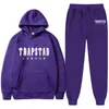 TRAPSTAR London Brand Designer Hombres Chándales Sudadera con capucha Impresión de letras Fleece Hoodie Moda Hip Hop Streetwear Jogger Set Outfit para pareja