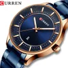 Curren Men Regardez en acier inoxydable des affaires chics de travail masculin Auto Date Clock 2019 Fashion Quartz Wristwatch Relogio Masculino305V