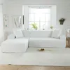 Chair Covers White Plush Sofa Cover For Living Room Sectional Slipcover Thicken Stretch Couch Corner Case Soft Warm Autumn/Winter