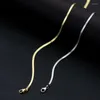 Cavigliere Enosola Argento sterling 925 Minimalista Oro 18 carati Lucido Cavigliera in osso di serpente per le donne Accessori per gioielli da festa con fascino estivo da spiaggia