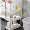 Bath Accessory Set Bathroom Racks Multi-Layer Universal Wheel Trolley Floor Storage Modern Supporting Toilet Accessories Rack