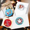 Embrulho de presente 1/1,5 polegada Feliz Natal adesivos Tree Elk Candy Bag Seter Presentes Caixas Caixas de Caixas Decorações Ano