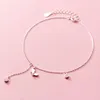 Ankjes Miqiao Butterfly Anklet armband op de been Silver 925 voor vrouwen ornament Vrouwelijk Simple Summer Footwear Chain Fashion sieraden