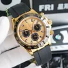 Tasarımcı İzler Lüks Saatler Erkekler Otomatik Altın İzleme Boyutu 41mm Seramik Yüzük Paslanmaz Çelik Kılıf Kauçuk Kayış AAA Watch Orologio. Kutulu erkekler için saatler