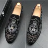 Mode Neue männer Luxus Designer Schwarz Strass Schuhe Kausalen Wohnungen Mokassins Männlichen Dicken Boden Rock Hip Hop Kristall Turnschuhe da014