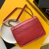 أكياس Crossbody أكياس مصممة فاخرة حقائب حقيبة العجل خمر سلسلة جلدية جلدية الكتف القابض حقيبة رفرف حقيبة Crossbody Logo Totes Handshing Handbag Totes