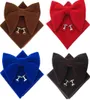 12x105CM Large Bow Tie Set Men039s Banquet Velveteen British Solid Color Pocket Towel Cufflinks Oversized Bowtie ThreePiece S7494455