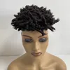 Braziliaanse maagdelijke mensenhaarstukken 8x10 #1b 15 mm krul Volledige zijdebasis Toupee voor mannen