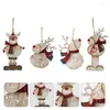 Décorations de Noël 4Pcs Style Américain Pendentif Arbre Suspendu Décor Fête En Bois