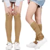 جوارب النساء ساق المرأة الدافئة تغطية القدم المحبوكة الاحترار الجوارب على الجوارب على ركبة حلوى اللون الإكسسوارات الدافئة الشتاء