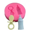 Baking Moulds Baby Dummy Bottle And Nipple Silicone Candle Molds 3D Cupcake Mould Mold 367A