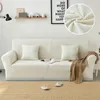 Chair Covers White Plush Sofa Cover For Living Room Sectional Slipcover Thicken Stretch Couch Corner Case Soft Warm Autumn/Winter