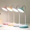 Lampes de table étudiant étude lampe LED Protection des yeux lampe de lecture pour enfants couleur bonbon filles enfants bureau chevet nuit