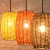 Pendant Lamps Natural Rattan Woven Lights Chinese Vintage Hanging Light Lamp Kitchen Living Room Restaurant Bar