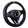 Steering Wheel Covers Non-Slip Soft PU Leather Cover Without Inner Ring Wrap Fit For 37-38CM/14.5" -15" Universal Hand Grip Protector