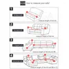 Chaves de cadeira Sofá de canto para saltadores de sala de estar elástica elástica estirada de sonda de sopa de sonda de funiture cubre cubre