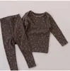 Completi di abbigliamento 0-3 anni Set di vestiti per bambina autunnale Set di t-shirt floreali nati Top Tuta Pantaloni Abiti