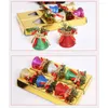 Christmas Decorations Bell Gift 4.1cm In Diameter 3.5cm Reusable Color Plastic 6pcs Decoration Mixed Decor