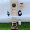 Juldekorationer DIY Felt Tree Kit Wall Hanging Ornaments for Home Year Gifts Toys Handmade Door Ladder Dollhouse Miniatures #W3