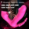 Skönhetsartiklar 3 i 1 suger vibrator kvinnors dildo anal pärlor vagina klitoris stimulering bärbara orala kvinnliga vibratorer sexiga leksaker för kvinnor