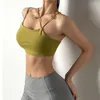 Completo da yoga 2022 reggiseno con tracolla sottile sexy raccolta palestra fitness traspirante canotta sportiva allenamento di danza elastica ad asciugatura rapida