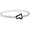 Очарование браслетов Niba Fashion Women Bracelet Chain Bracelet White/Black Ceramic Heart с украшениями из нержавеющей стали Pulsera
